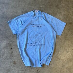 FRUIT OF THE LOOM Large Blue Vintage continental drifters Single Stitch Made USA